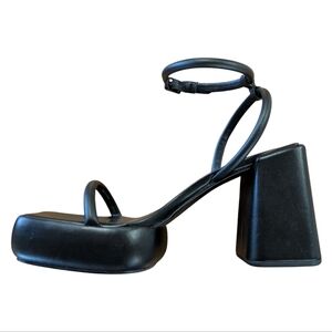 Charles & Keith Black Platform Ankle Strap Sandals Size 36